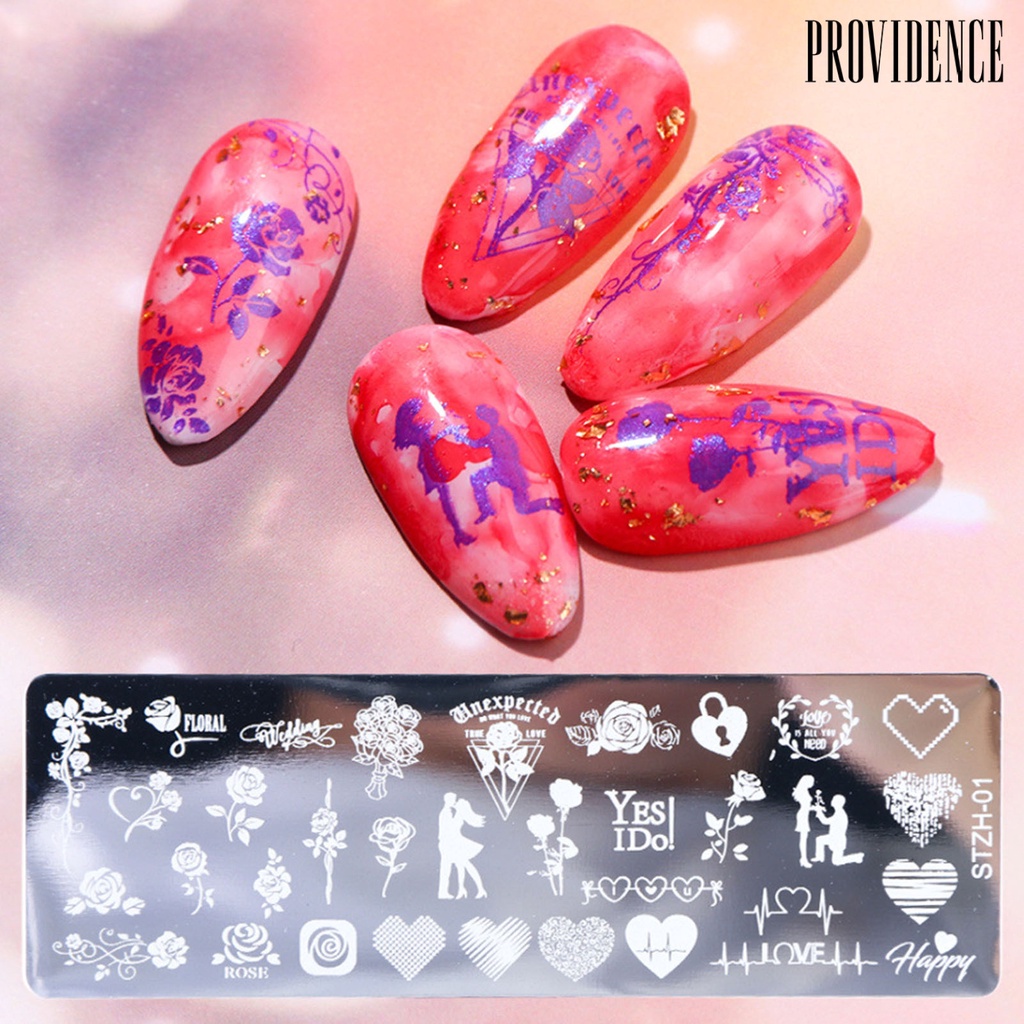 Providence 1Set Nail Stamping Plate Exquisite Pattern Shiny Effect DIY Nail Transfer Print Template for Makeup