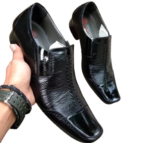 SEPATU PANTOFEL KULIT SAPI ASLI SERAT KAYU KUALITAS PREMIUM