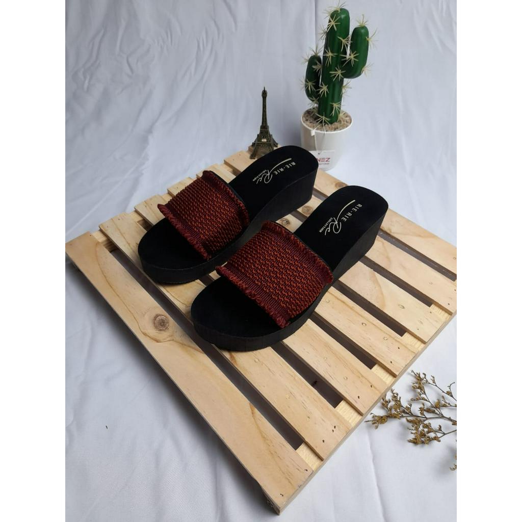 NEW SANDAL WEDGES WANITA SLOP RAWIS