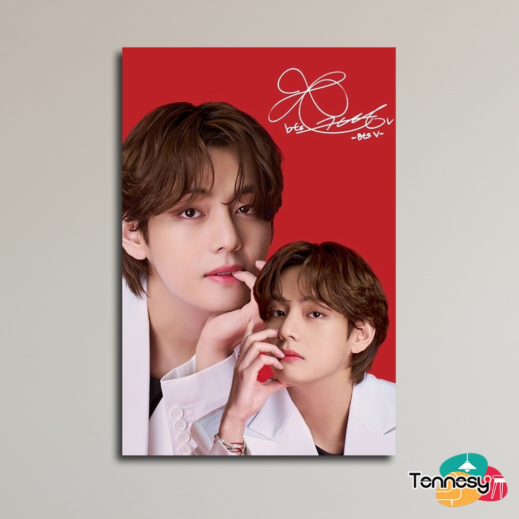 HIASAN DINDING WALL DECOR BTS RED SIGN 20x30CM PAJANGAN POSTER DEKORASI DINDING KAMAR RUMAH