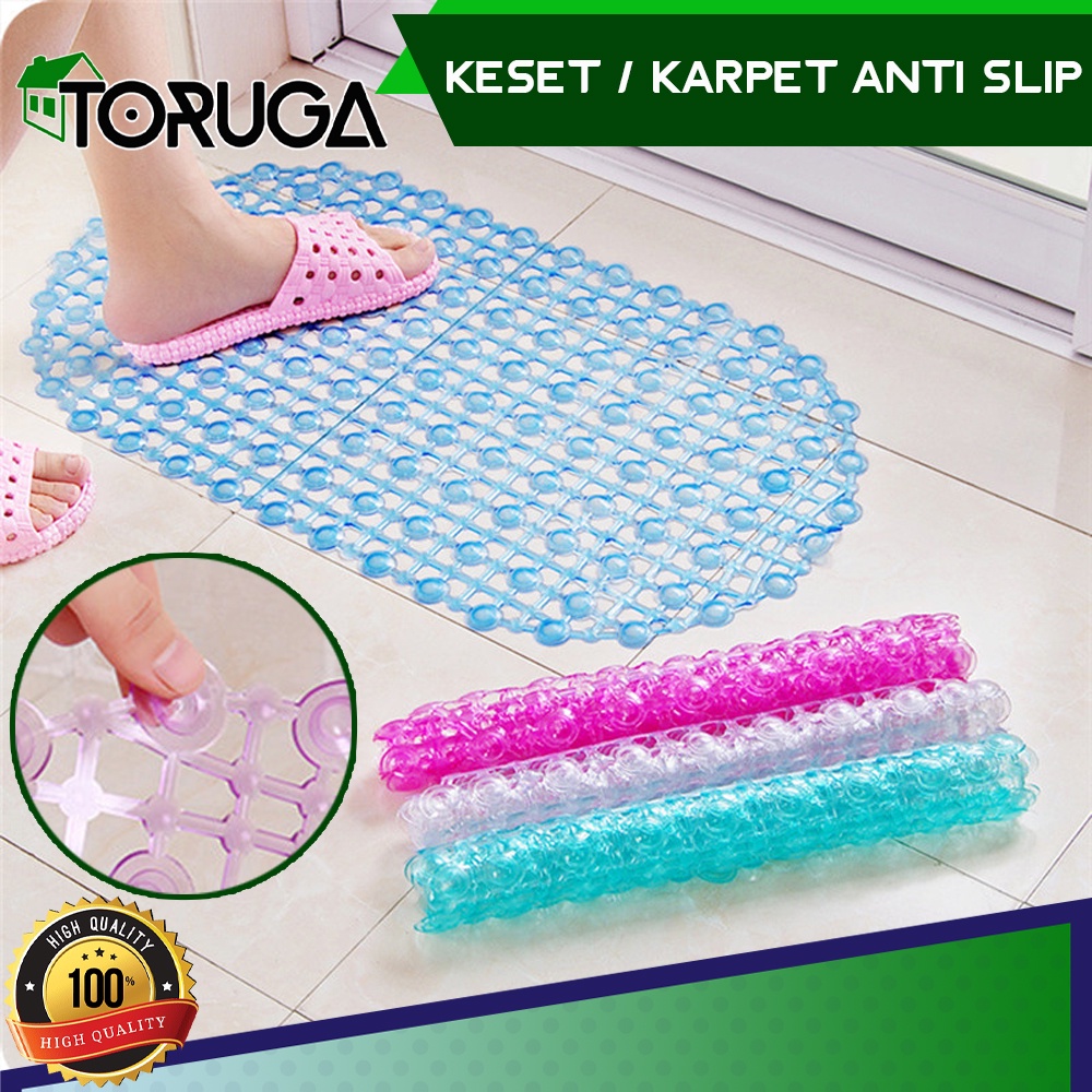 KESET KAMAR MANDI ANTI SLIP ANTI LICIN KARET PVC BERONGGA MULTIFUNGSI