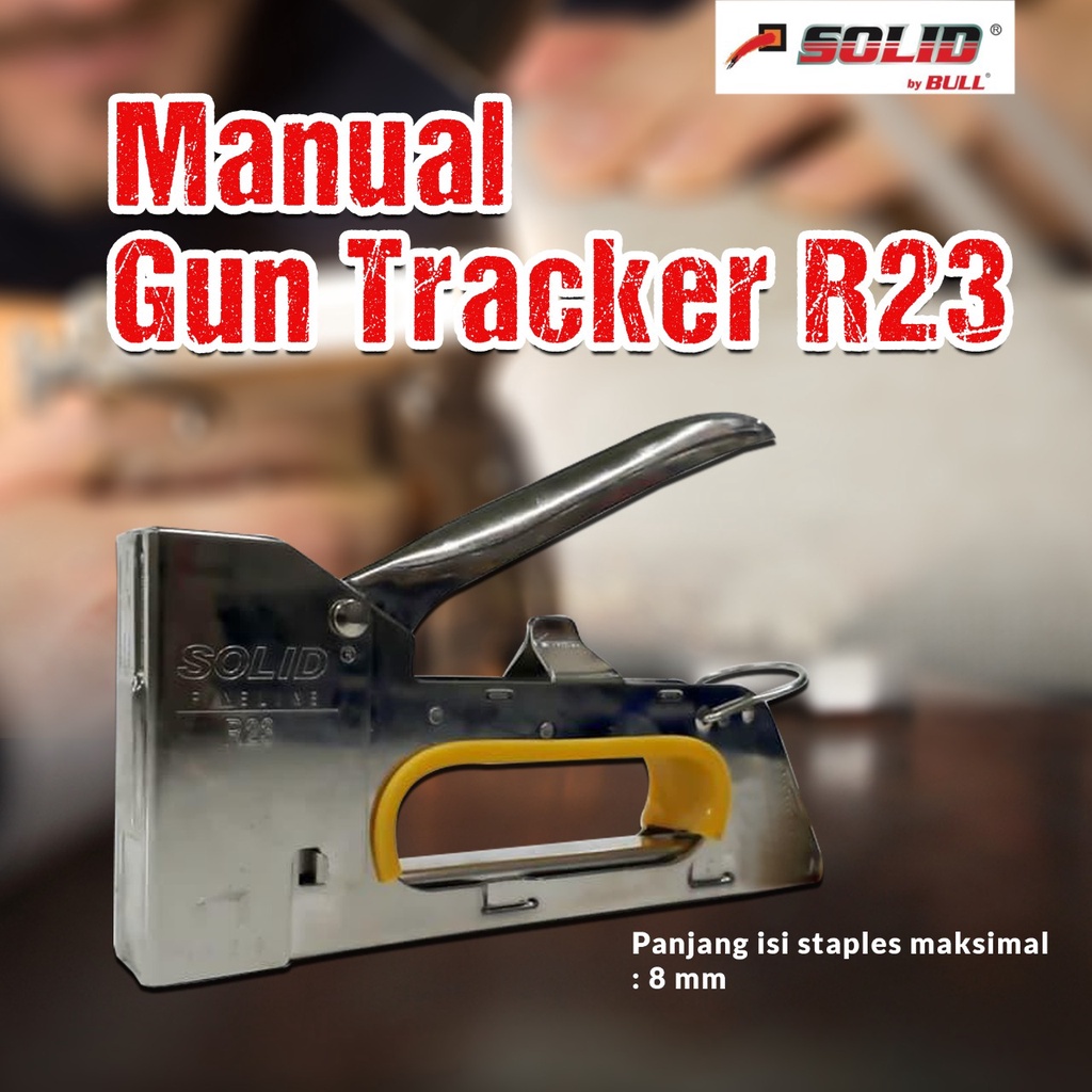 SOLID Staples Jok Manual Alat Staples Manual  Steples Dekor Gun Tracker R23 Solid