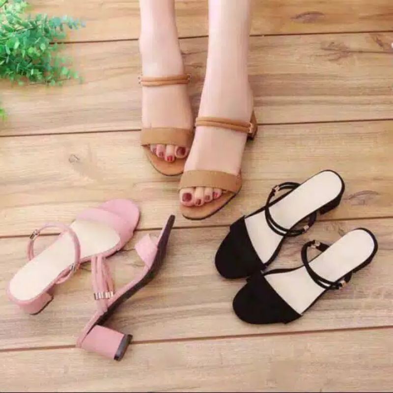 High heels wanita 4cm bandua tali