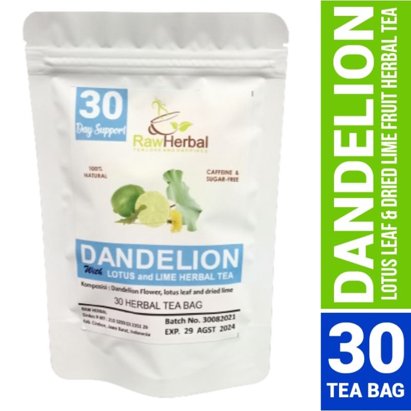 Dandelion Lotus Lime Tea : Clean Toxic, Slimming &amp; Detox - 30 Tea Bag