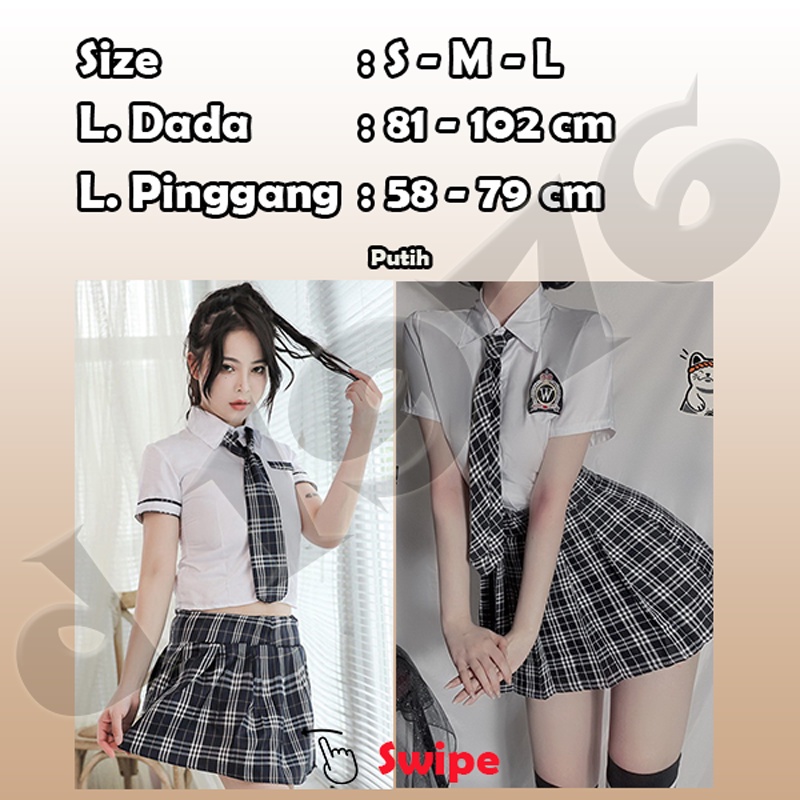 d1976 Lingerie Cosplay Sexy Costume All Size Baju Lingery Wanita Seksi Pelajar Kostum Lingeri Student Uniform OFL-F232-4