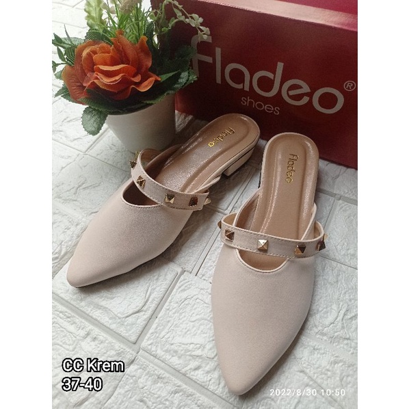 Sandal bustong CS hak 3cm & HC hak 5cm fladeo size 37-41 sandal wanita brand matahari