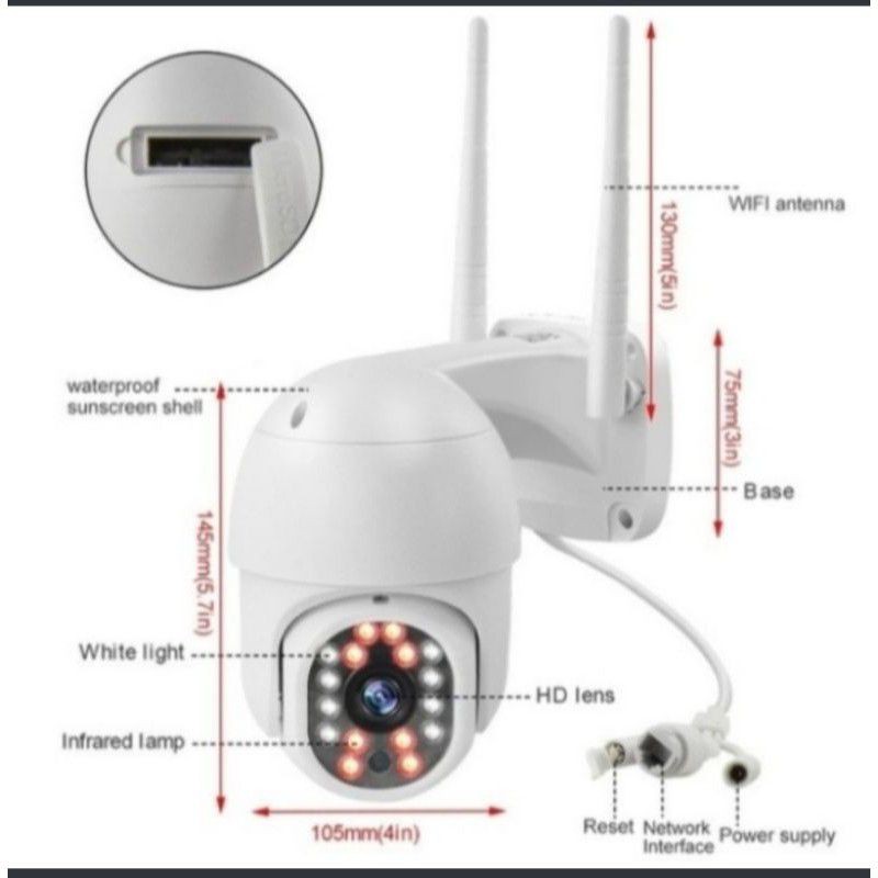 IP CAM CAMERA CCTV YOOSEE OUTDOOR WIRELESS 8MP 1080P HD PTZ SPEED DOME