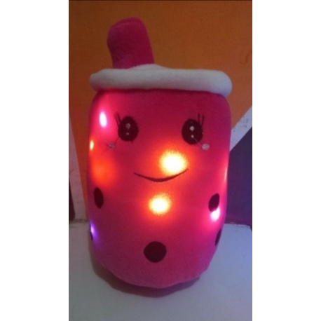 Boneka Boba Led Nyala Ukuran Xl 40cm Bantal Boba Milx Tea Viral Lucu Nyala Pake Led Murah