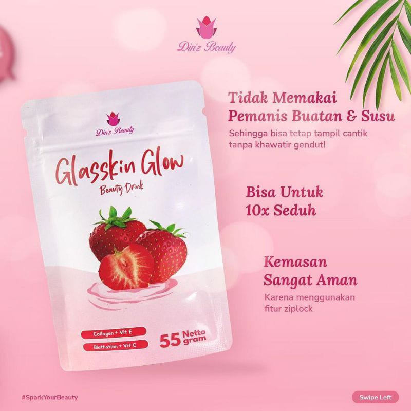 GLASKIN DY DINZ BEAUTY MINUMAN COLLAGEN MEMUTIHKAN MENCERAHKAN MENGHALUSKAN KULIT