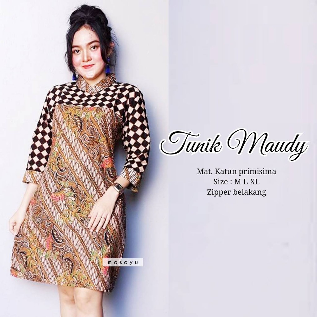 25 Inspirasi Keren Model  Baju Batik  Tunik  Kombinasi  