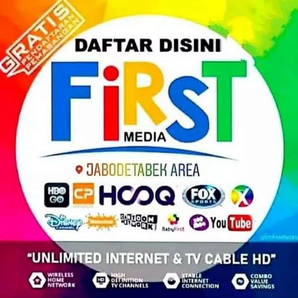 First Media Internet WiFi Unlimited Tanpa FUP + Tv Channel