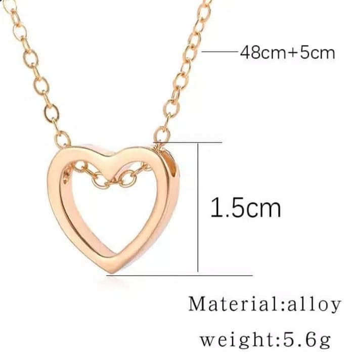 Aksesoris Korea Kalung Wanita Titanium Model Love Tiga Warna