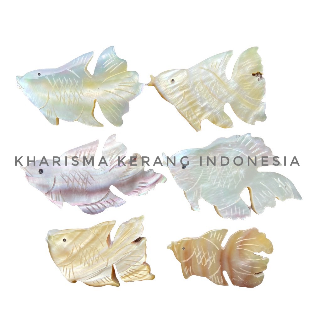 MOTHER OF PEARL PENDANT FISH TYPE 2 KULIT KERANG MUTIARA KERANG MUTIARA INLAY MOTHER OF PEARL INLAY 