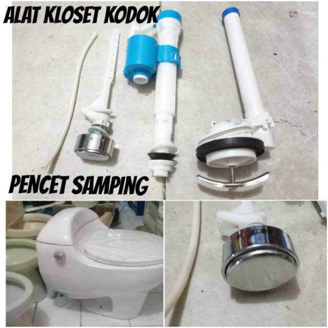 alat / sparepart kloset duduk model kodok PENCET SAMPING / TOMBOL ATAS PROMO TERMURAH