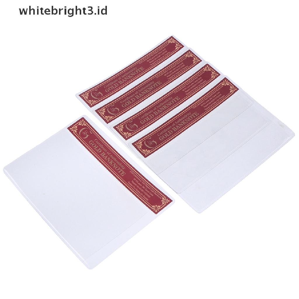 (whitebright3.id) 1pc Uang Kertas COA Normal Gold Foil Bahan Plastik PVC