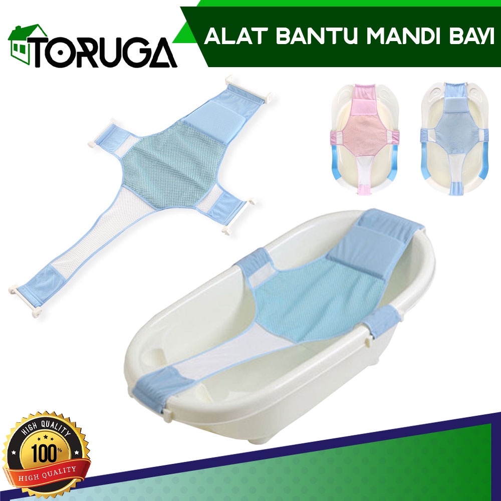 Baby Bath Helper Alas Jaring Alat Bantu  Memandikan Bayi Pengaman Bak Mandi Anti Tenggelam