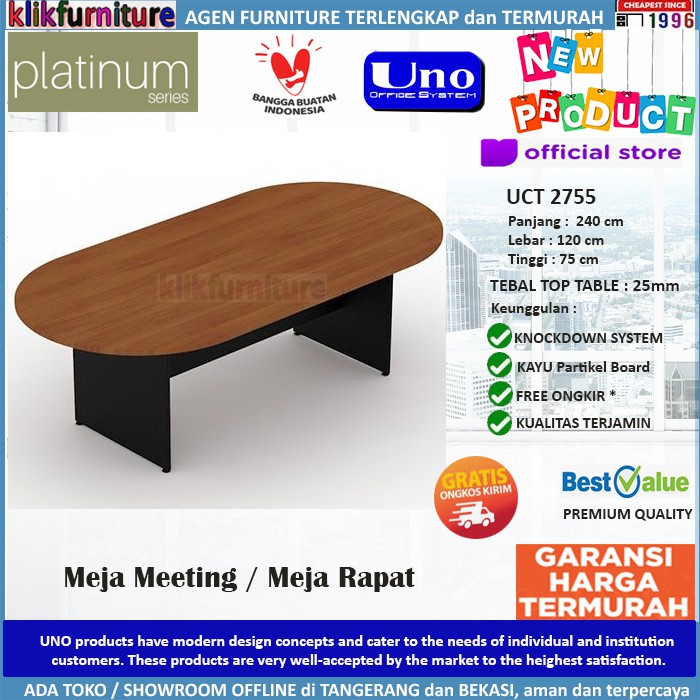 UCT 2755 UNO Meja Meeting Meja Rapat Kantor Oval