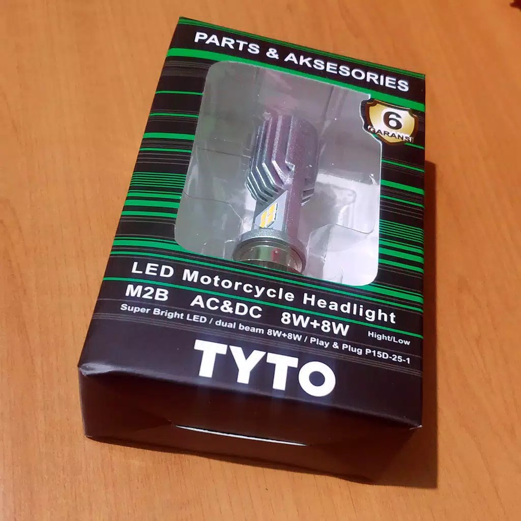 Lampu LED TYTO M2B Utama Motor Ayoto H6 AC DC 8 + 8W 16 Watt Honda Yamaha Suzuki