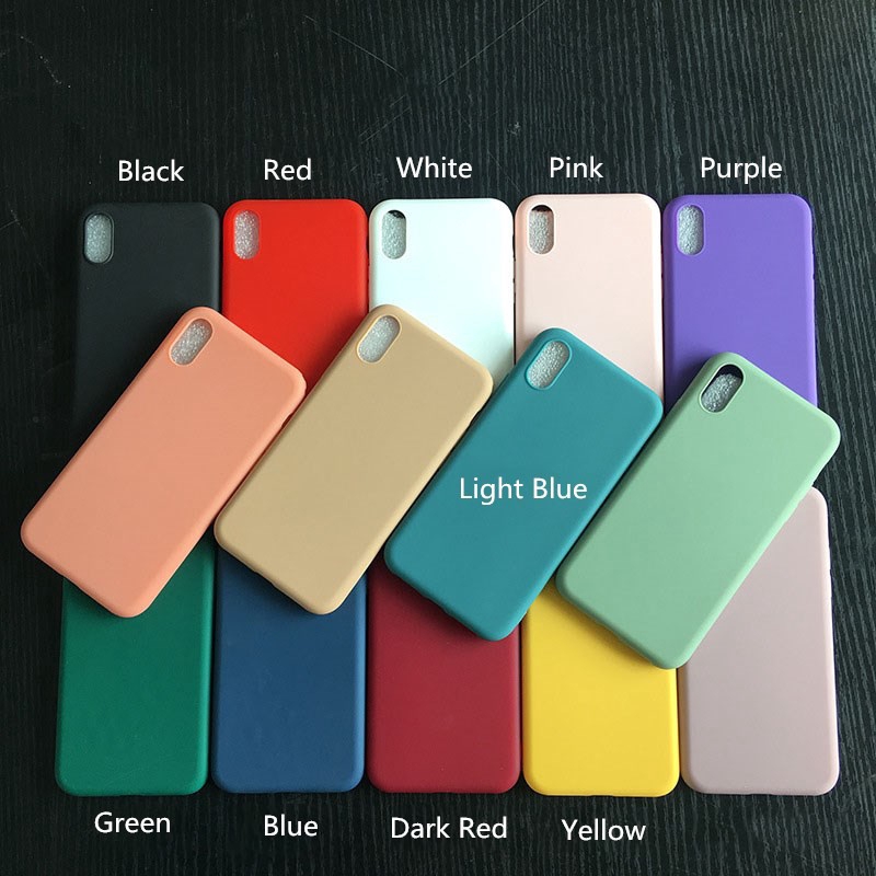 Case Bahan Silikon Warna Permen Untuk IPhone XS Max