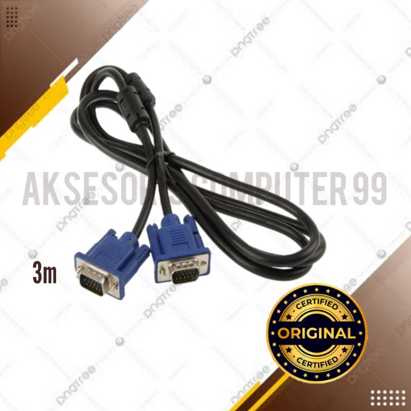 Kabel vga / Kabel vga to vga / kabel vga original / vga to vga / kabel vga male to male 3 meter