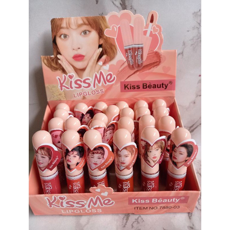 PROMO LIP GLOSS MATTE KISS BEAUTY KISS ME |MILK TEA COLOR 7880-3 | 70075-03