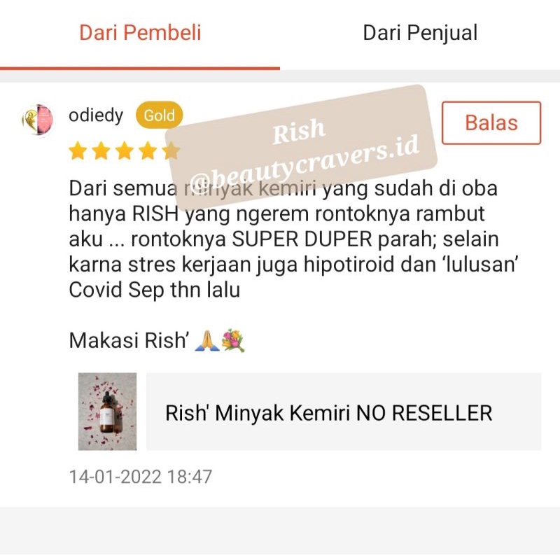 Rish' Minyak Kemiri Asli 60ml