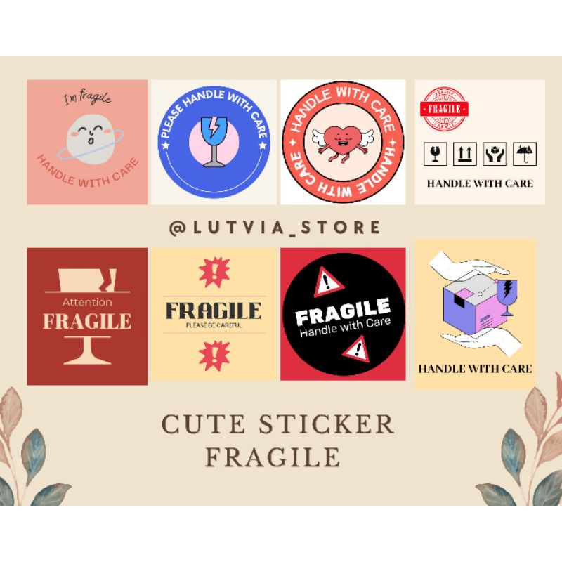 

Sticker Fragile | Stiker Fragile | Sticker Cute Fragile | Sticker Paket | Sticker Handle With Care | Stiker Pengaman Paket | Sticker Cute Fragile