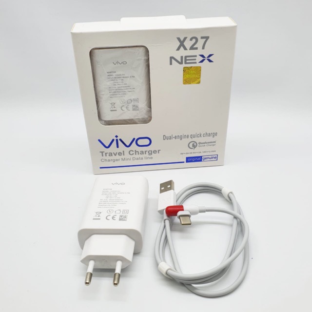 Charger Vivo Tipe C Fast Charging Original 100% Charger Vivo Type C V17 PRO Z1X X27