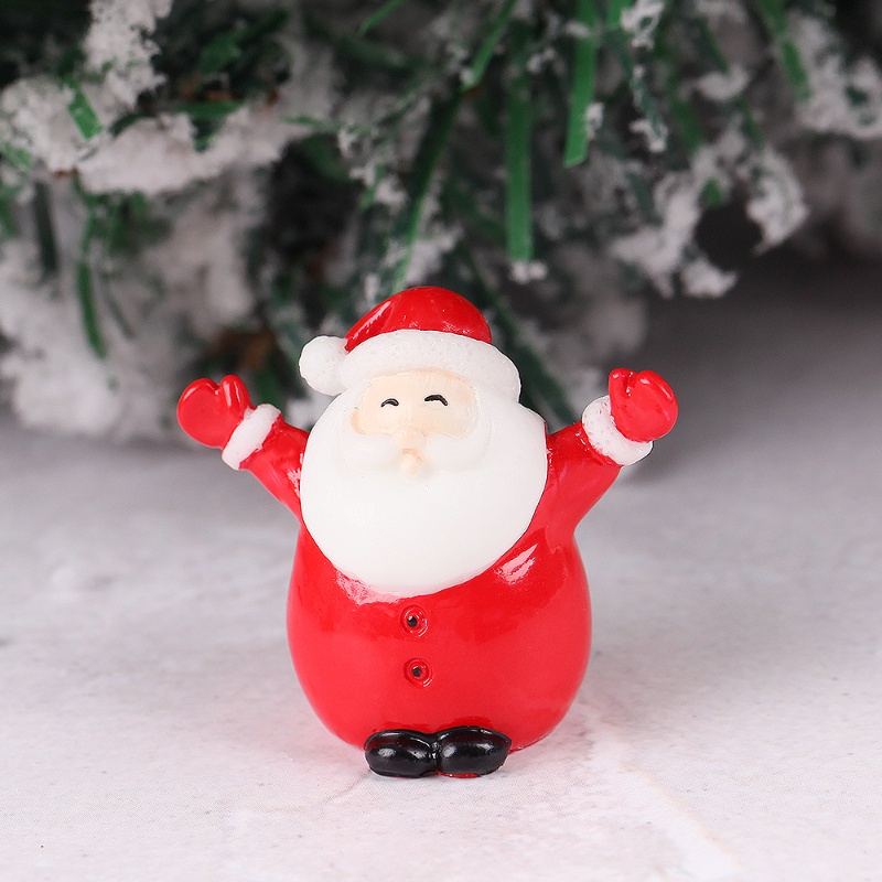 1 Pc Ornamen Bentuk Pohon Natal Rusa Santa Claus Mini Bahan Resin Untuk Dekorasi Rumah