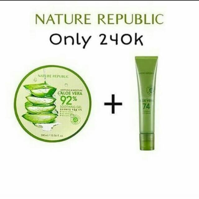 Nature Republic Aloe Vera Soothing Gel 300ml + Eye Serum