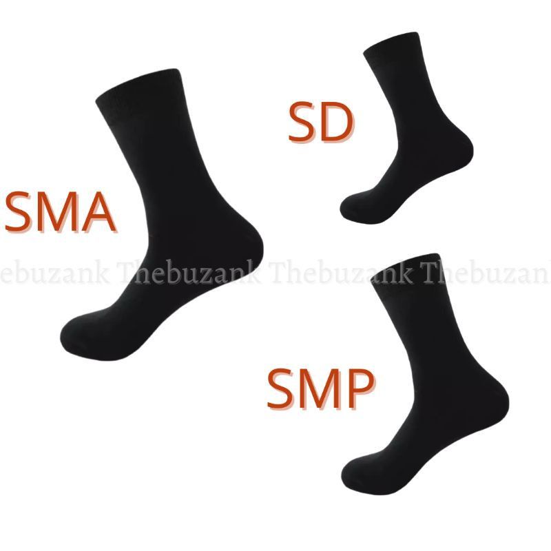 Kaos Kaki Hitam Polos SD SMP SMA