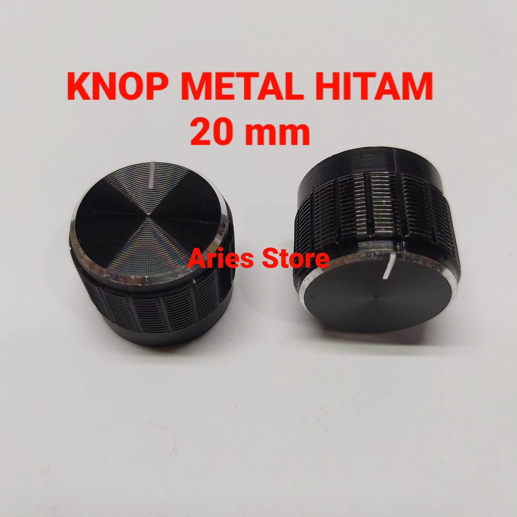 KNOP METAL 20 MM HITAM