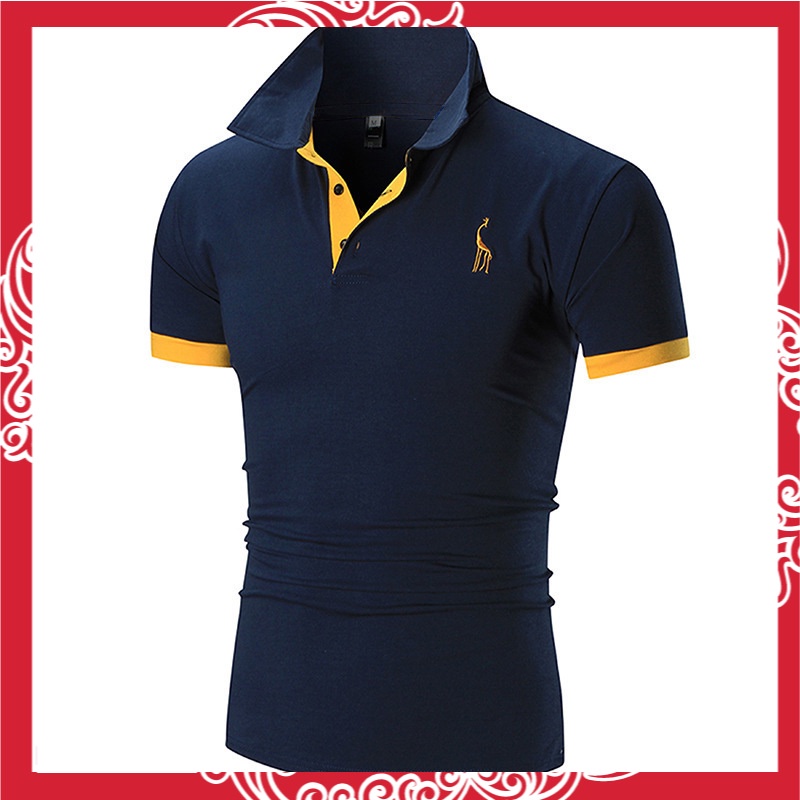 Rusa Borr Kerah Polo Kemeja Pria Lengan Pendek  Ber Kasual Polo Shirt Eropa  Amerika  eksklusif