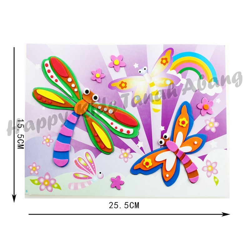 PUZZLE 3D ANAK/ MAINAN EDUKASI ANAK / MAINAN MENEMPEL EVA STICKER / TEMPELAN KERTAS EVA