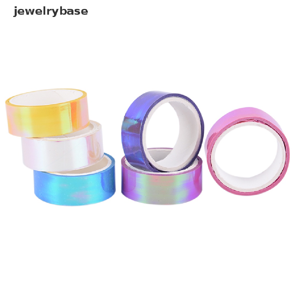 Tape Prismatik Holographic Glitter Ukuran 5m Untuk Hoops