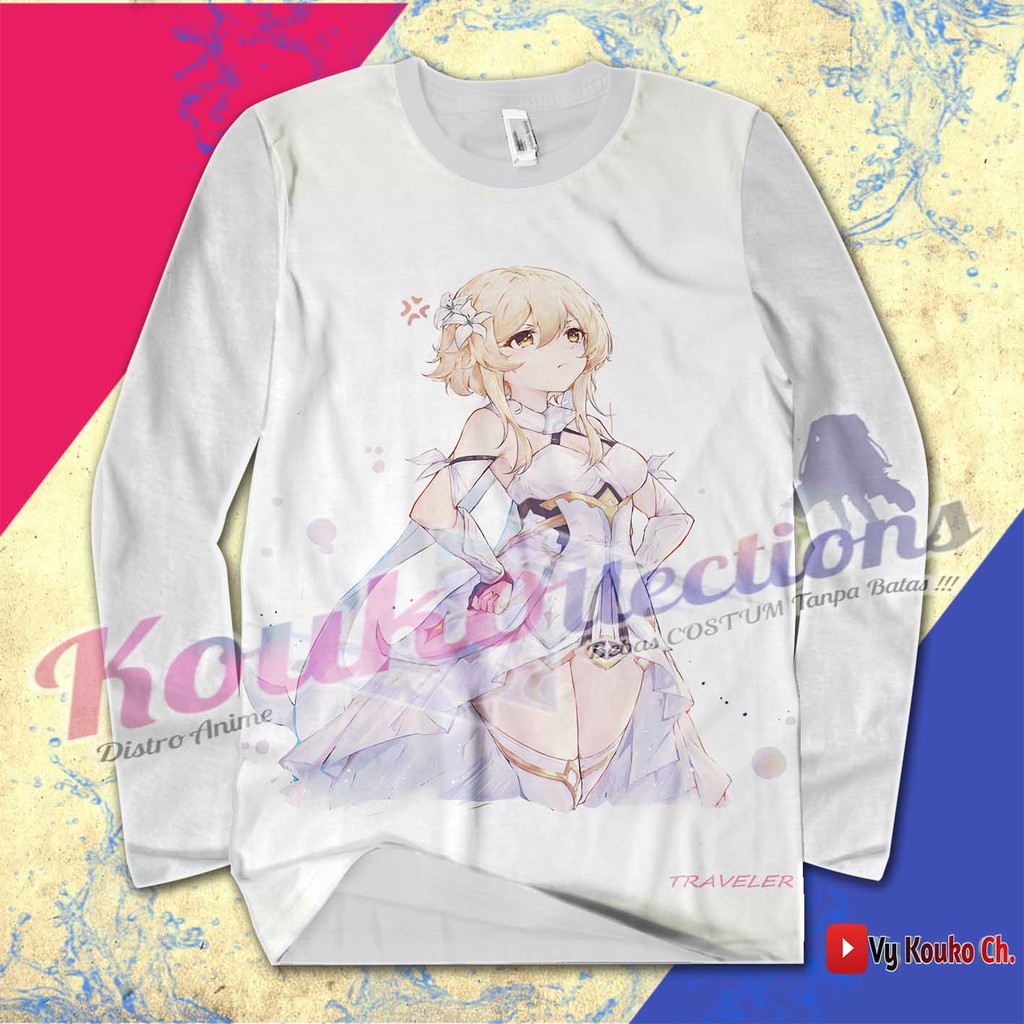 Longsleeve Lumine Genshin Impact Game MMORPG Toram online FULLPRINT pakaian pria anak Koukollections