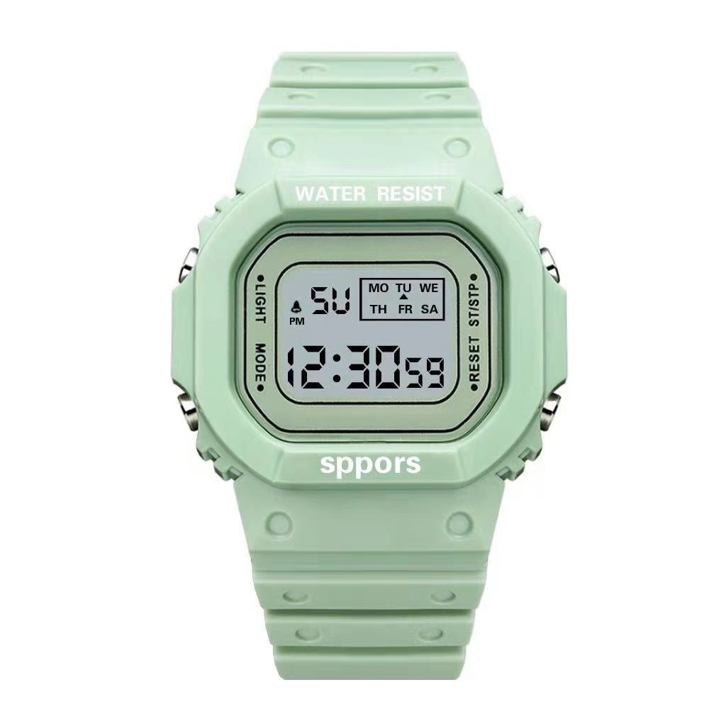 COD -  J5041 Jam Tangan Wanita Student Waterproof Digital Watch / Jam Fashion Korea Style Digital-Hijau