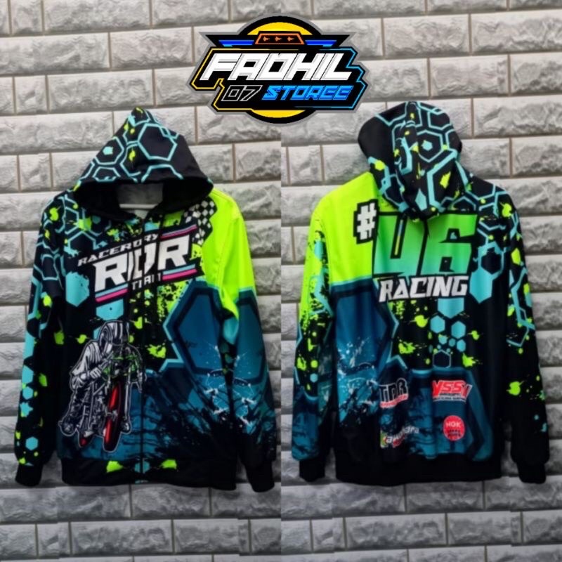 SWEATER HOODIE RACING RACERDRY RDR 46 JAKET JACKET SWEATER HOODIE RACING BALAP LIAR JOKI DRAG ROAD R
