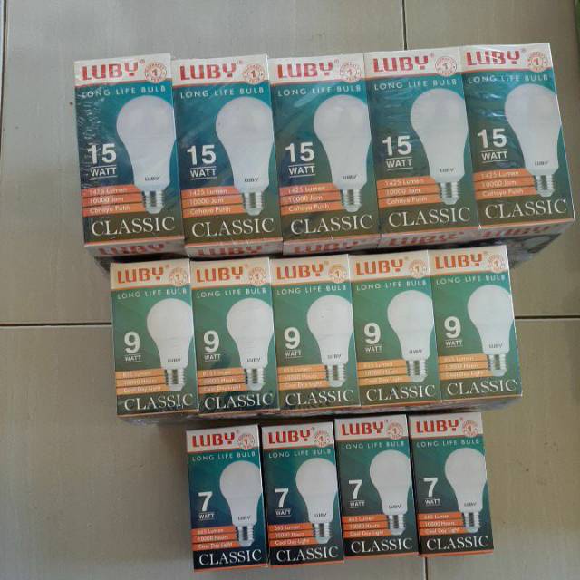 Lampu Bohlam LED BULB LUBY Classic lamp 5W 7W 9W 12W 15W 18W 24W 5 7 9 12 15 18 24 watt FIT E27  free bubble wrap Lampu led