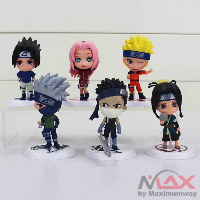 Action Figure Naruto 6 PCS Model Model 18 Koleksi Mainan Pajangan Unik Kartun Jepang Hero Konoha