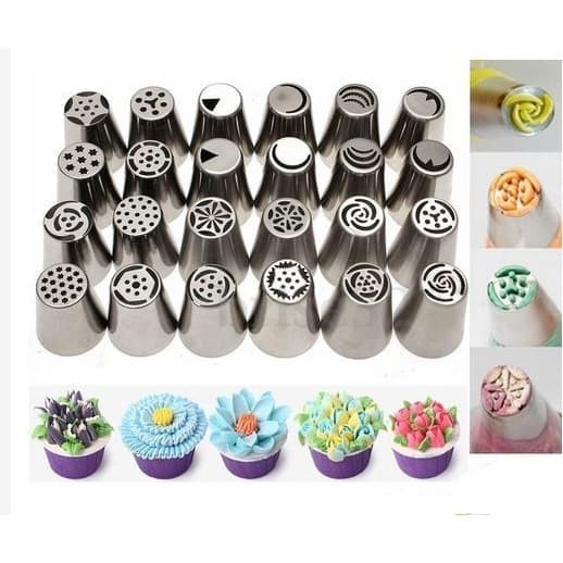 Russian Tulip Icing Piping Nozzles (9pcs+1 coupler)