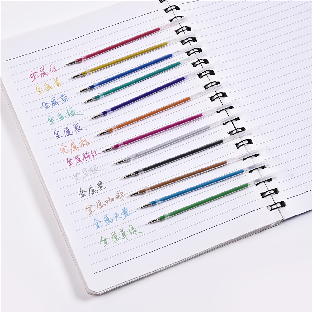 (LUCKID) 48pcs / Set Pulpen Gel Fluorescent Warna-Warni Neon Untuk Stationery