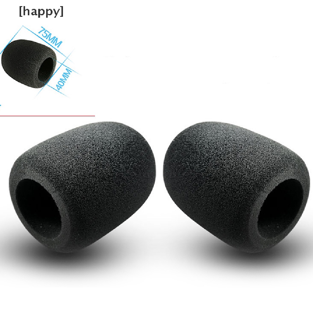 Ha 2 Pcs Busa Pelindung Mic Studio Warna Hitam Ukuran 75x60mm Id