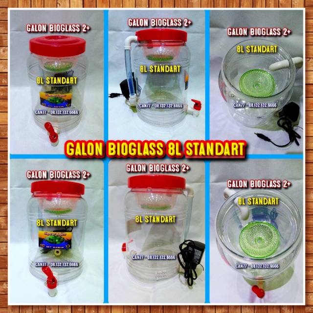 Galon bioglass dan bio X 8L standart dispenser lionstar termurah dan terlaris