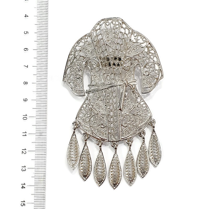 Bros Kebaya Bentuk Baju/Bros Kutubaru-New A - Silver