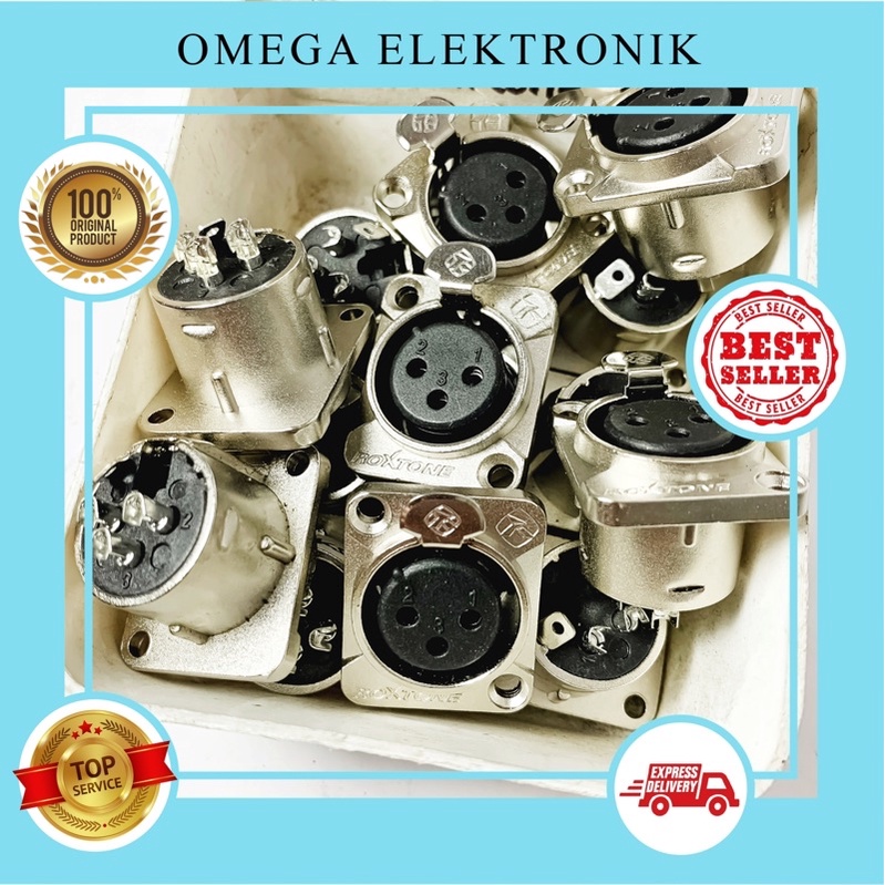 Soket Canon body Roxtone Silver/XLR Male Body Roxtone