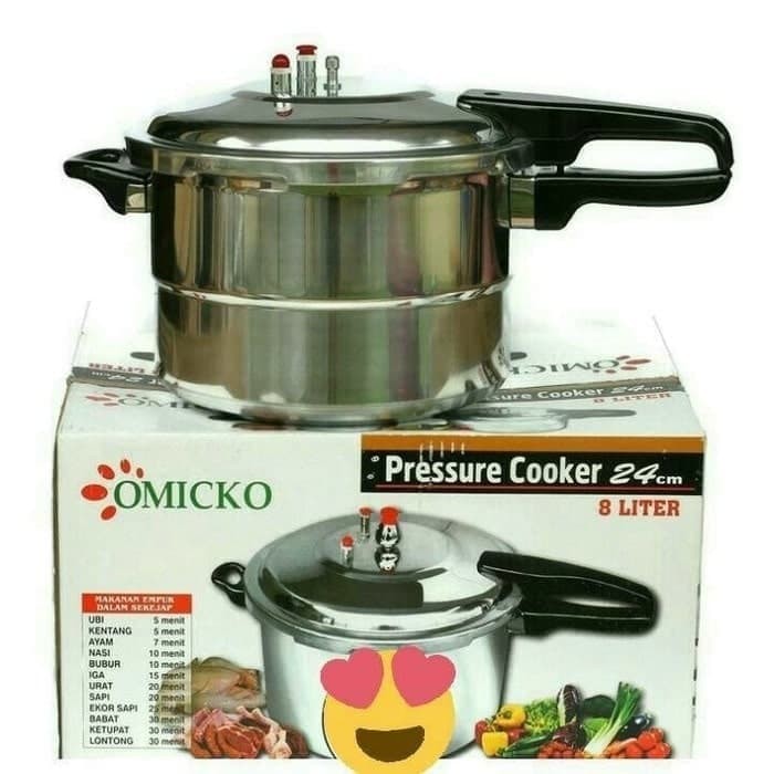 Omicko Panci Presto 24 cm Kapasitas 8 Liter Pressure Cooker-body tebal