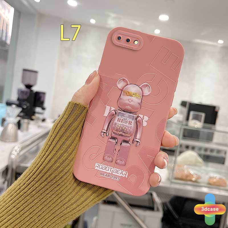 Casing TPU Case OPPO A5S A7 A54 A15 A3S A16 A95 A5 A9 A31 A53 2020 A12 A1K A16K A54S Reno 4 5F 4F A74 A15S A52 A11K A92 A35 A11 A93 A32 A72 A94 A53S F17 PRO A16S A12S Robot Bear Pattern Angel Eyes Case Cover