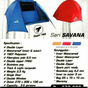 Tenda Malcone Savana 4p Doble layer