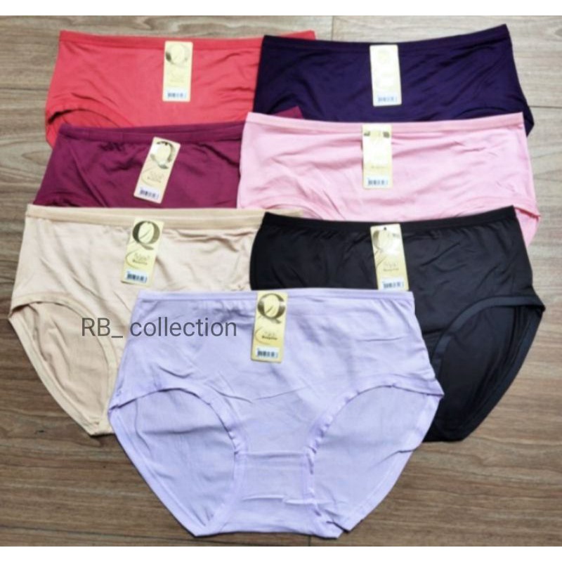 isi 3 pcs celana dalam wanita motif bunga dan polos size XXXL Celana dalam wanita jumbo